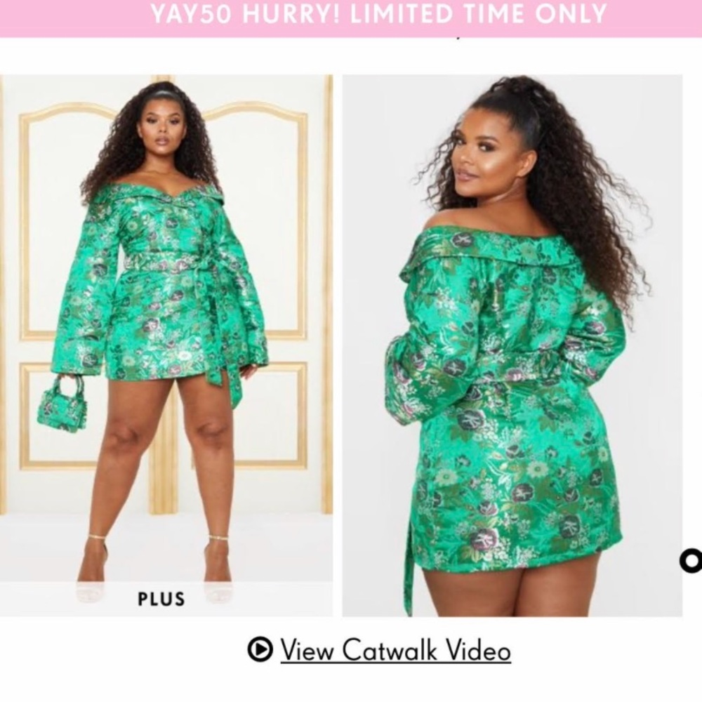 Plus green bodycon dress - Picture 2 of 5